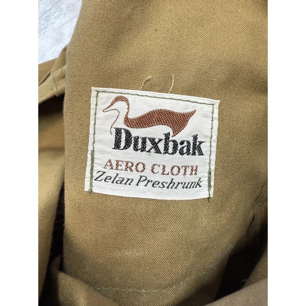 Vintage‎ Duxbak Hunting Vest Mens Large Aero Cloth Zelan Preshrunk Pockets 70s